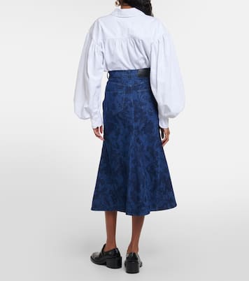 Falda midi de denim | Erdem