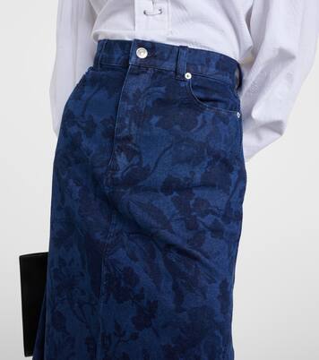 Falda midi de denim | Erdem