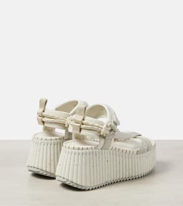 Nama metallic wedge sandals | Chloé