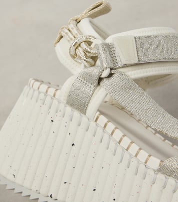 Nama metallic wedge sandals | Chloé