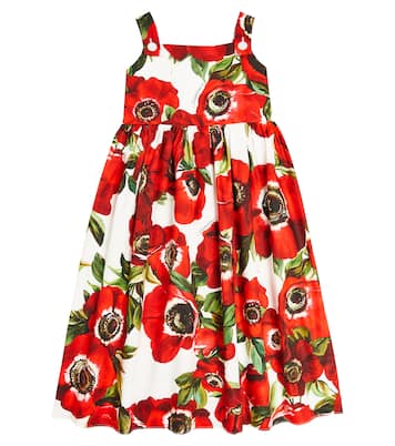 Kleid aus Baumwollpopeline | Dolce&Gabbana Kids