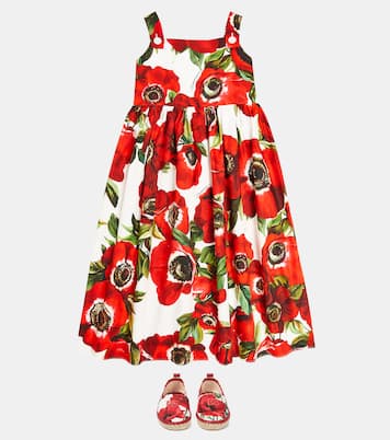 Kleid aus Baumwollpopeline | Dolce&Gabbana Kids