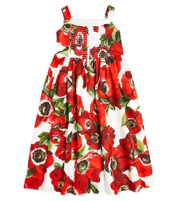Kleid aus Baumwollpopeline | Dolce&Gabbana Kids
