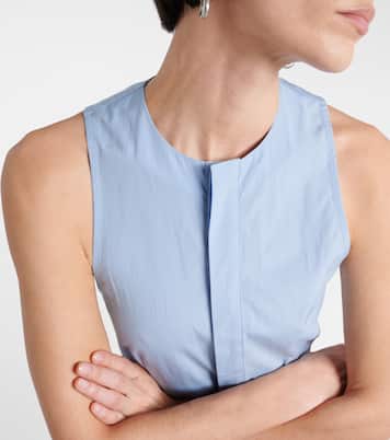 Hemdblusenkleid Godet aus Baumwollpopeline | Ami Paris