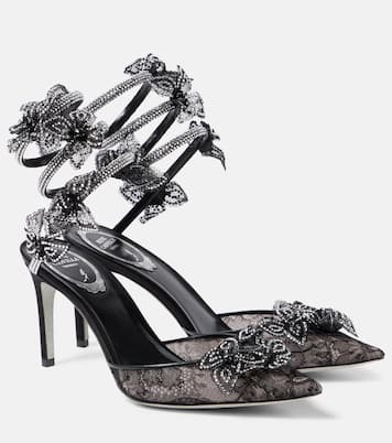 Pumps Floriane 80 in pizzo e pelle | Rene Caovilla
