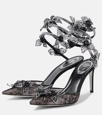 Pumps Floriane 80 in pizzo e pelle | Rene Caovilla