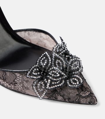 Pumps Floriane 80 in pizzo e pelle | Rene Caovilla