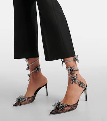 Pumps Floriane 80 in pizzo e pelle | Rene Caovilla