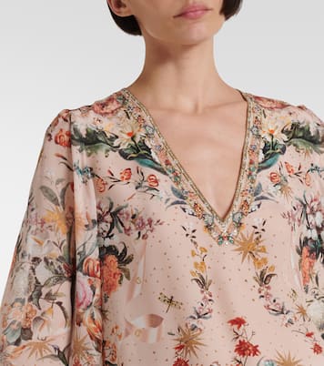 Blouse en soie à fleurs | Camilla