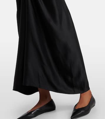 Knot-detail satin maxi skirt | Toteme