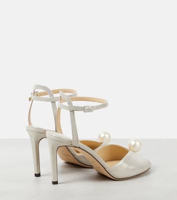 Sandali Sacora 85 in pelle con perle bijoux | Jimmy Choo