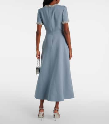 Crepe Couture embellished midi dress | Valentino