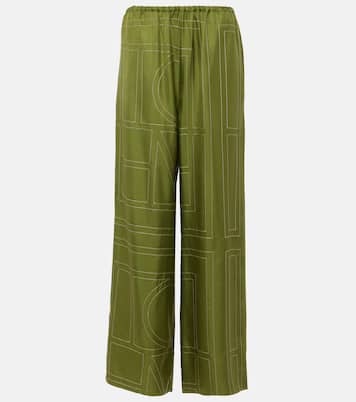 Weite Hose aus Seiden-Twill | Toteme