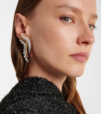 Boucles d'oreilles Golden Strada en or jaune et blanc 18 ct et diamants | Yeprem