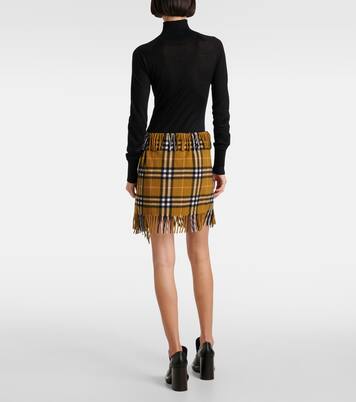Minifalda de lana y cachemir con Burberry Check | Burberry
