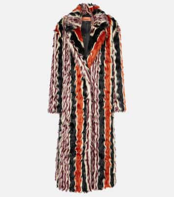 Cappotto in pelliccia sintetica a righe | Missoni
