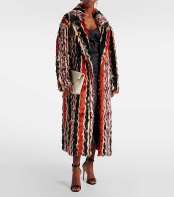 Cappotto in pelliccia sintetica a righe | Missoni