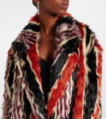 Cappotto in pelliccia sintetica a righe | Missoni