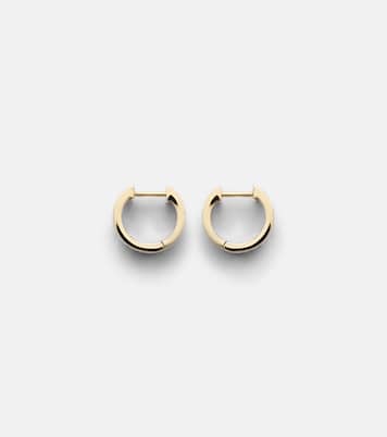 Boucles d'oreilles en or 14 ct, quartz, émeraude et saphir | Sydney Evan