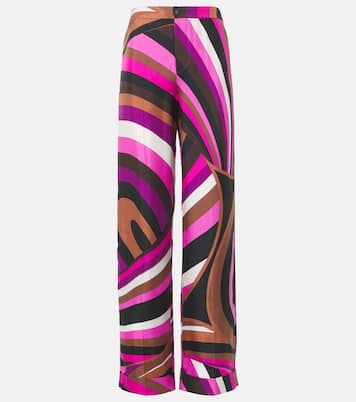 Pantaloni a gamba larga Iride in twill di seta | Pucci