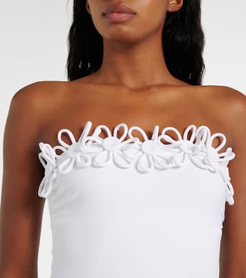 Hana embroidered bandeau swimsuit | Karla Colletto
