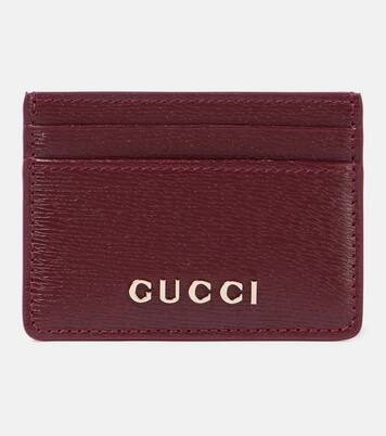 Kartenetui Gucci Script aus Leder | Gucci