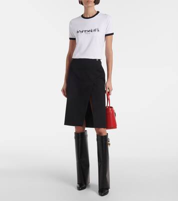 T-shirt Ringer in jersey di misto cotone | Givenchy