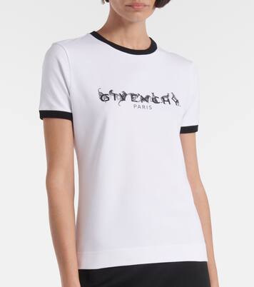 T-shirt Ringer in jersey di misto cotone | Givenchy