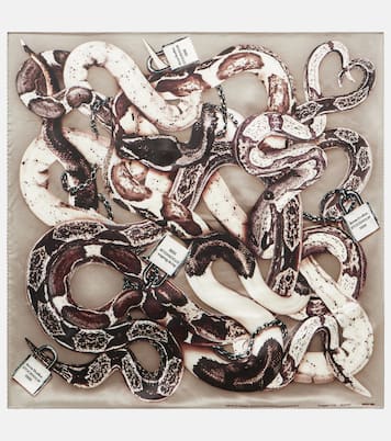 Foulard in twill di seta con stampa | Acne Studios