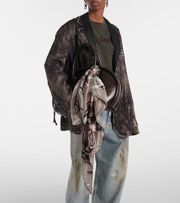 Foulard in twill di seta con stampa | Acne Studios