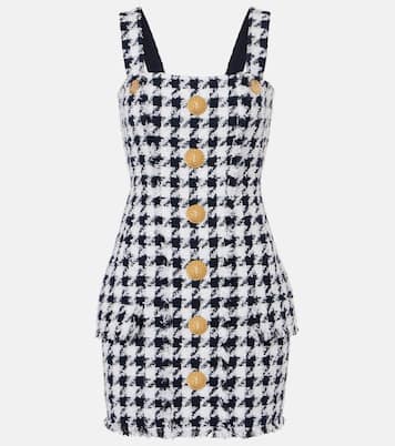 Robe en tweed à motif pied-de-poule | Balmain