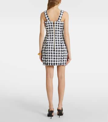 Robe en tweed à motif pied-de-poule | Balmain