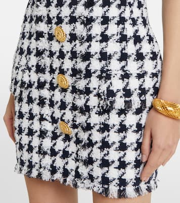 Robe en tweed à motif pied-de-poule | Balmain