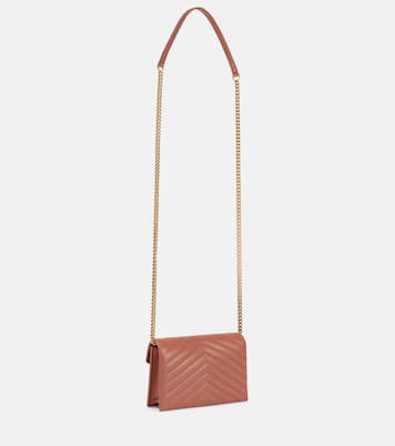 Cassandre matelassé leather wallet on chain | Saint Laurent