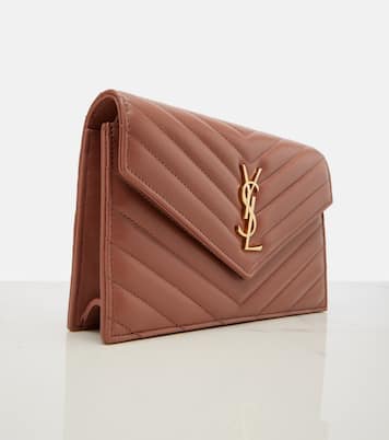 Cassandre matelassé leather wallet on chain | Saint Laurent