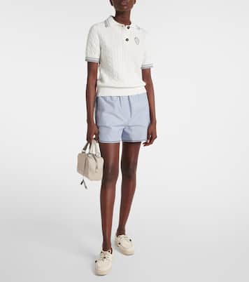 Pullover in cotone a trecce con logo | Brunello Cucinelli