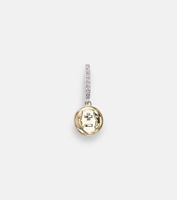 Boucle d'oreille unique Vivacity Mini en or 18 ct et diamants | FoundRae