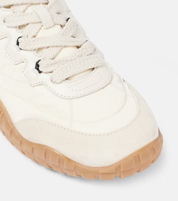 Tyre suede-trimmed sneakers | Miu Miu