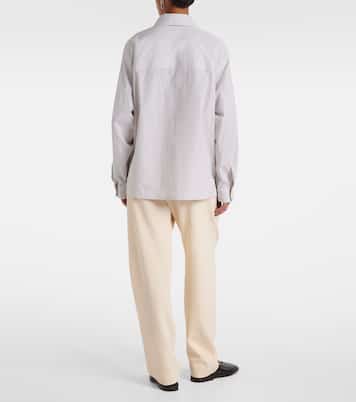 Camicia pigiama in popeline di cotone a righe | Lemaire