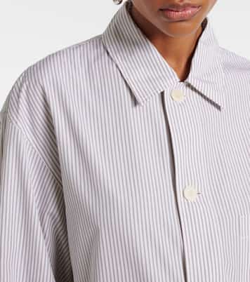 Camicia pigiama in popeline di cotone a righe | Lemaire