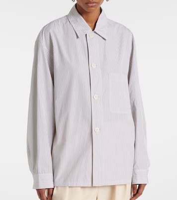 Camicia pigiama in popeline di cotone a righe | Lemaire