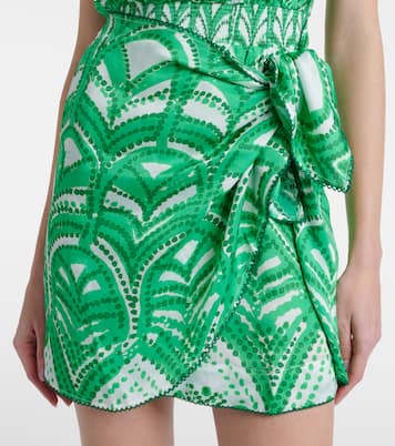 Celie printed one-shoulder minidress | Poupette St Barth
