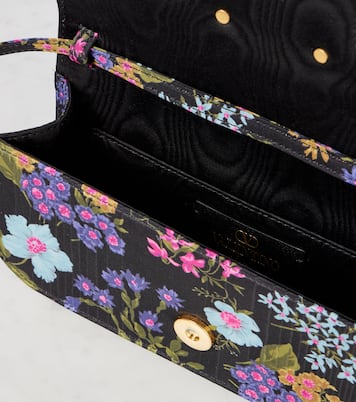 Verzierte Clutch Locò Small aus Moiré | Valentino Garavani