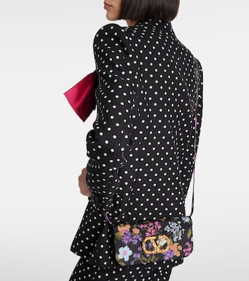 Verzierte Clutch Locò Small aus Moiré | Valentino Garavani