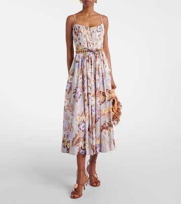 Abito bustier Rhiannon in cotone con stampa floreale | Zimmermann