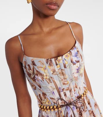 Abito bustier Rhiannon in cotone con stampa floreale | Zimmermann