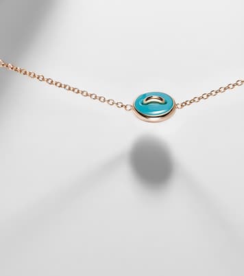 Bracciale Pom Pom Dot in oro rosa 18kt con turchese e diamanti | Pomellato