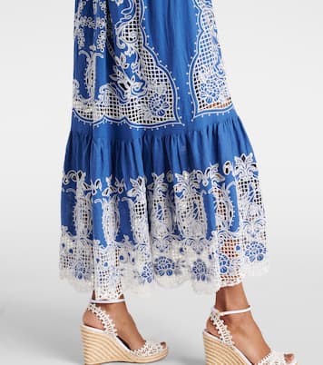 Besticktes Maxikleid aus einem Leinengemisch | Farm Rio