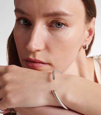 Bracelet Cable Flex en argent sterling et or 14 ct | David Yurman