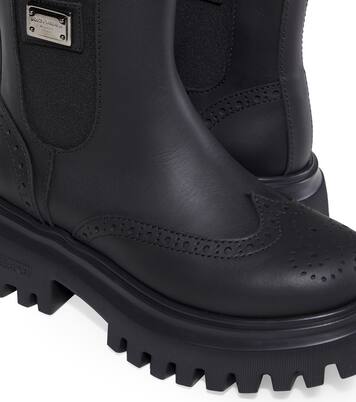 Leather ankle boots | Dolce&Gabbana Kids
